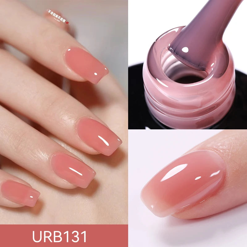 UR SUGAR-Gel de base en caoutchouc cristal nude, vernis à ongles UV LED, document naturel, semi-continu, trempage, 7ml