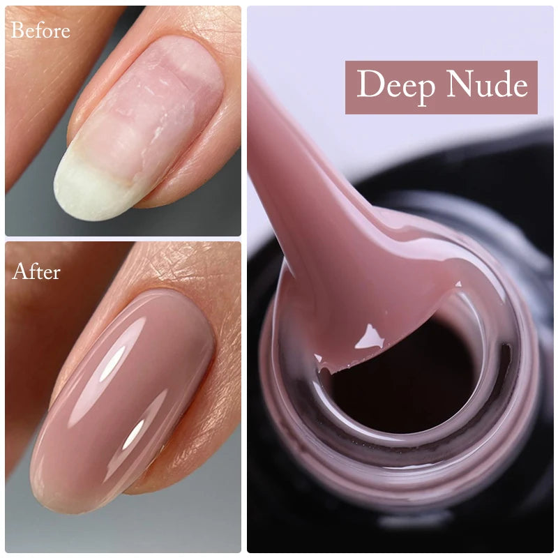 UR SUGAR-Gel de base en caoutchouc cristal nude, vernis à ongles UV LED, document naturel, semi-continu, trempage, 7ml