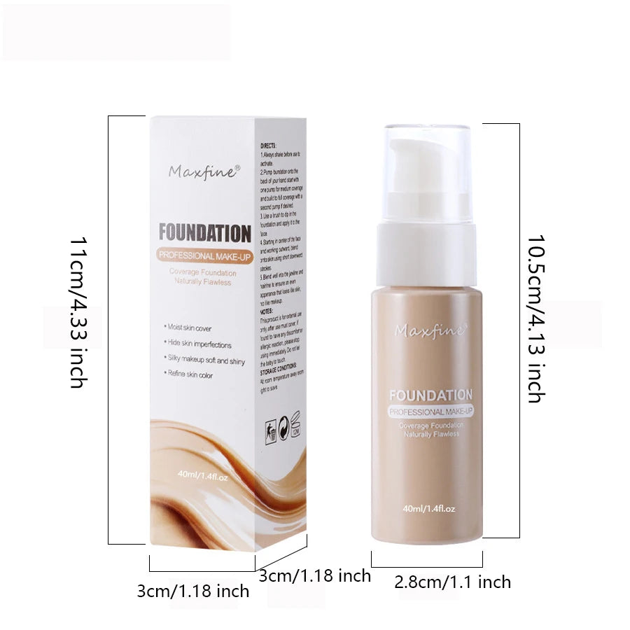 Fond de teint liquide résistant à la sueur, correcteur efficace, maquillage imperméable, cosmétiques professionnels