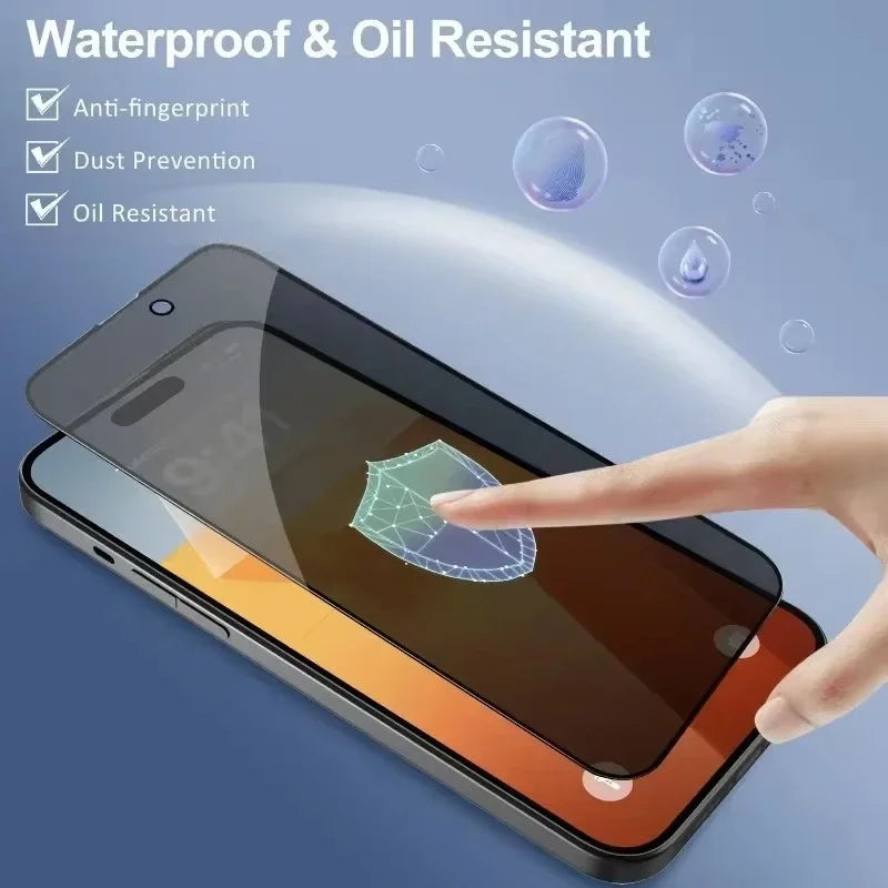 Protecteur d'écran de confidentialité à couverture complète, verre anti-espion pour iPhone 16, 11, 12, 13, 14 Pro Max, Mini, 8K, 15 Pro, Poly X, XS MAX, 5 pièces