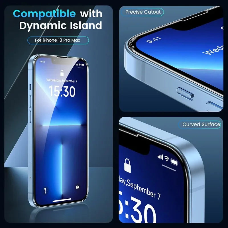 Protecteur d'écran en verre pour iPhone, verre de protection pour iPhone 15 13 11 12 14 Pro Max Mini, iPhone 16 7 8 Plus X Poly XS MAX, 5 pièces