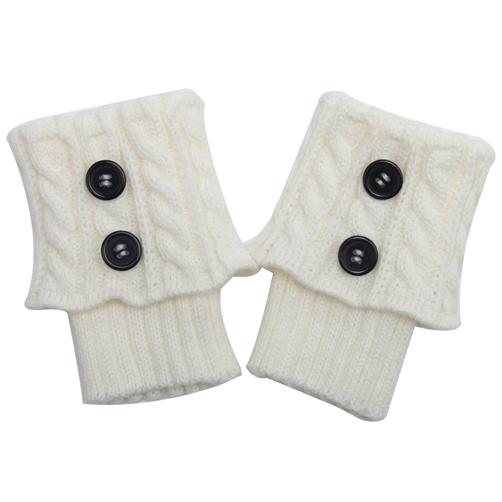 Frauen Winter Stricken Beinlinge Stiefel Abdeckung Halten Warme Socken Einfarbig Socken Stiefel Wärmer Boot Topper