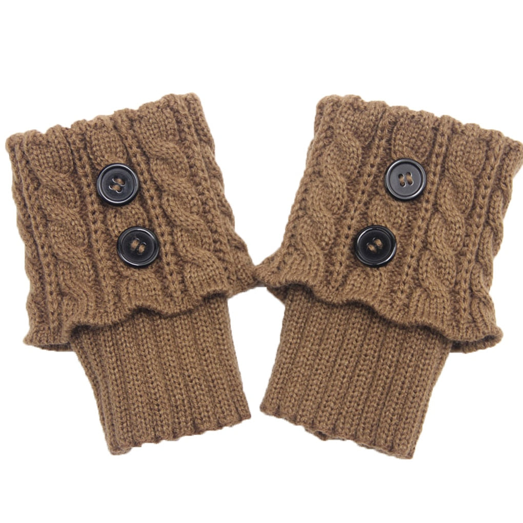 Frauen Winter Stricken Beinlinge Stiefel Abdeckung Halten Warme Socken Einfarbig Socken Stiefel Wärmer Boot Topper
