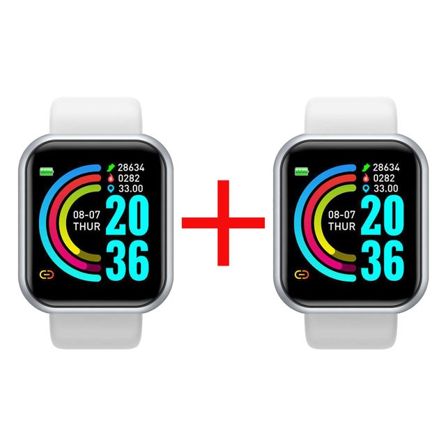 Vernetzte Uhr für Herren, 2er-Set wasserdichte Teile für Android und IOS