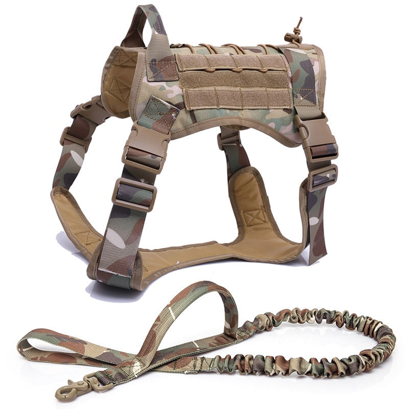 Taktisches Hundegeschirr, Trainingsweste, Hundegeschirr und Leine-Set für kleine, mittelgroße und große Hunde