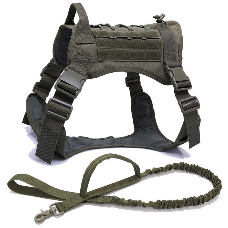 Taktisches Hundegeschirr, Trainingsweste, Hundegeschirr und Leine-Set für kleine, mittelgroße und große Hunde