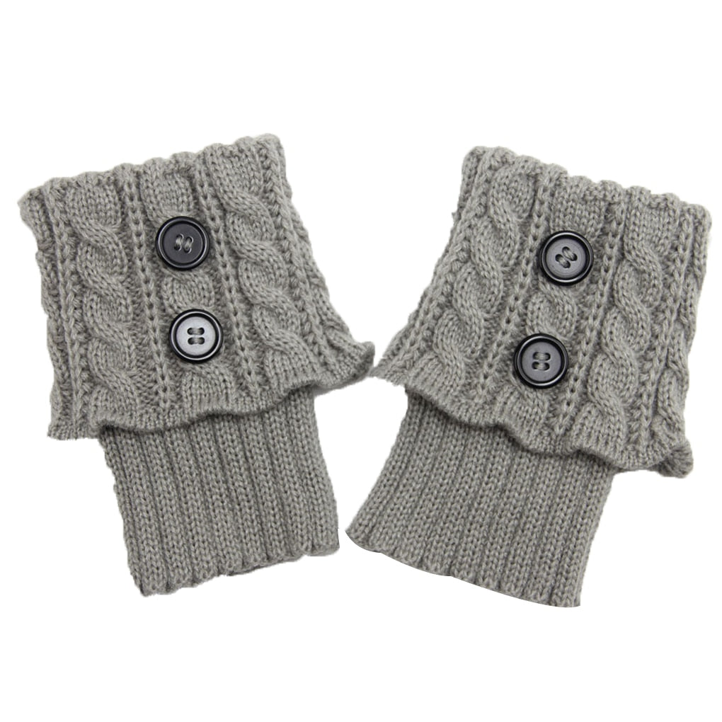 Frauen Winter Stricken Beinlinge Stiefel Abdeckung Halten Warme Socken Einfarbig Socken Stiefel Wärmer Boot Topper