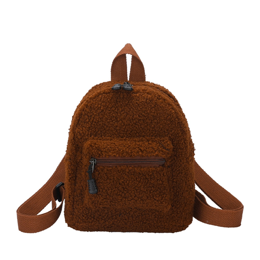 Tragbare Kinder Reisen Einkaufen Rucksäcke Casual Herbst Winter Lamm Fleece frauen Bagpack Niedlichen Bären Geformt Schulter Rucksack