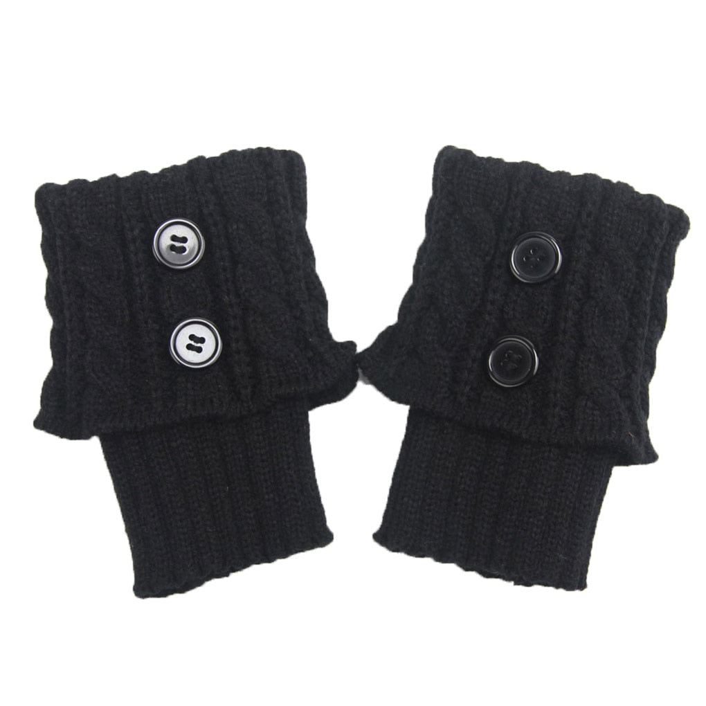 Frauen Winter Stricken Beinlinge Stiefel Abdeckung Halten Warme Socken Einfarbig Socken Stiefel Wärmer Boot Topper