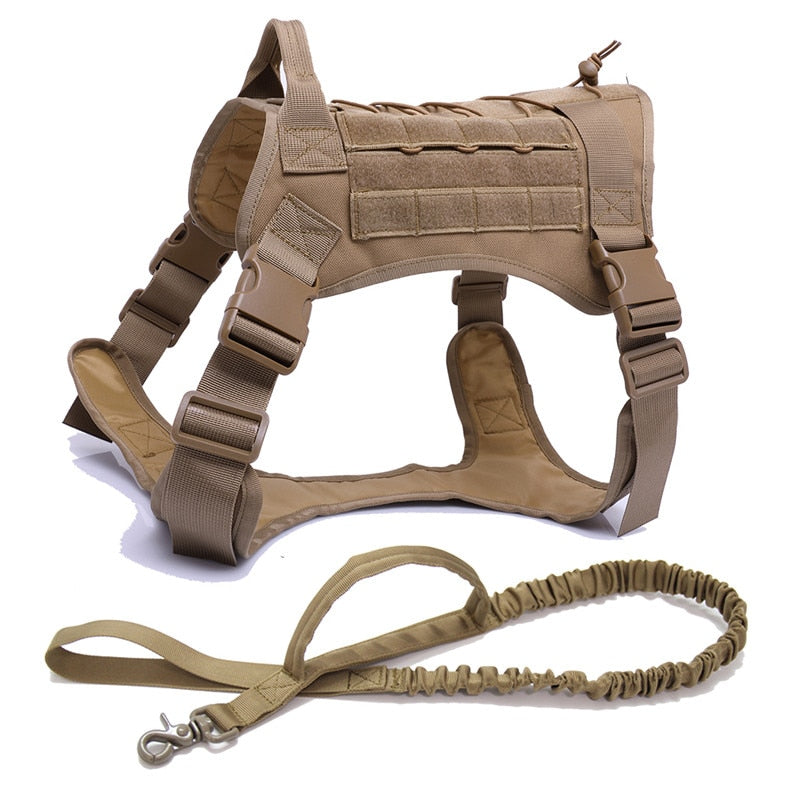 Taktisches Hundegeschirr, Trainingsweste, Hundegeschirr und Leine-Set für kleine, mittelgroße und große Hunde