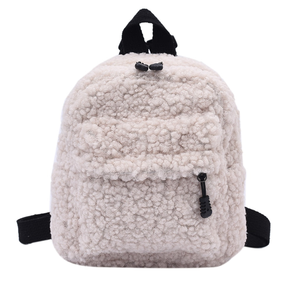 Tragbare Kinder Reisen Einkaufen Rucksäcke Casual Herbst Winter Lamm Fleece frauen Bagpack Niedlichen Bären Geformt Schulter Rucksack