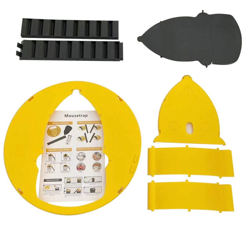 Wiederverwendbare Mausefalle, Kunststoff-Eimerdeckel, Rattenfallen, humane oder tödliche Mausefalle für Mäuse, Multi-Catch, automatische Rückstellung, Flip-Slide-Trap-Mäuse