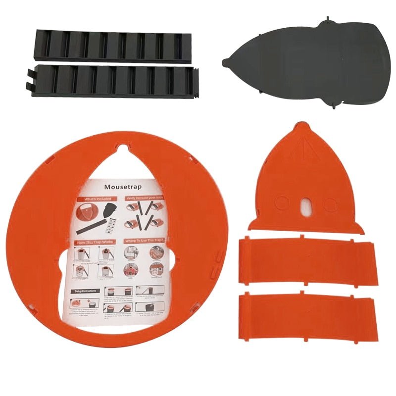 Wiederverwendbare Mausefalle, Kunststoff-Eimerdeckel, Rattenfallen, humane oder tödliche Mausefalle für Mäuse, Multi-Catch, automatische Rückstellung, Flip-Slide-Trap-Mäuse