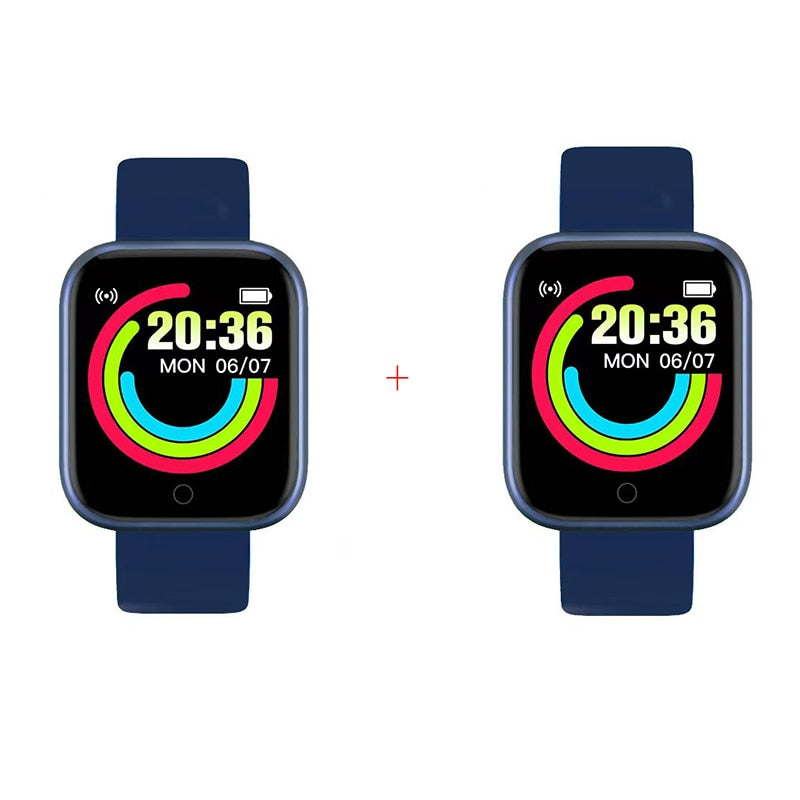 Vernetzte Uhr für Herren, 2er-Set wasserdichte Teile für Android und IOS