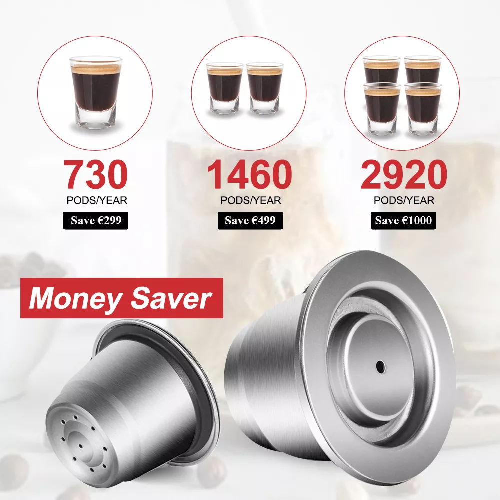 Nachfüllbare Kapsel für die Espressomaschine aus Edelstahl