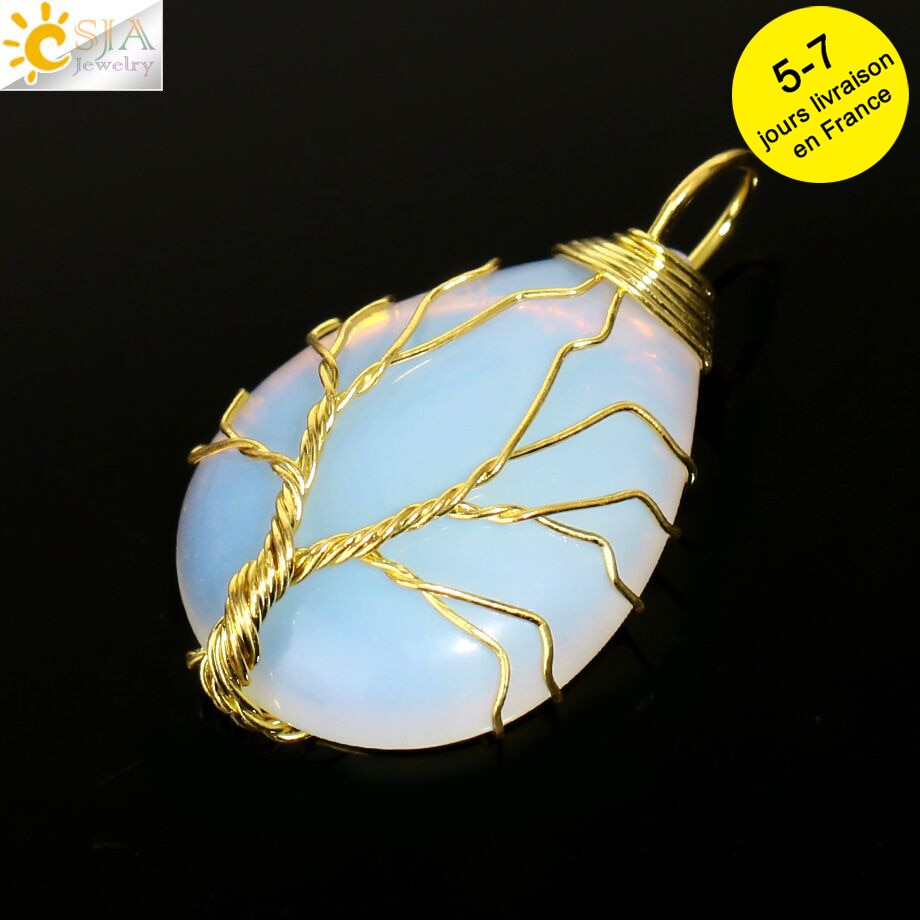 Tigerauge Baum des Lebens Kristall Halskette Naturstein Anhänger Wire Wrap Rosenkristalle Rosa Quarz Amethyst Grüner Aventurin E585
