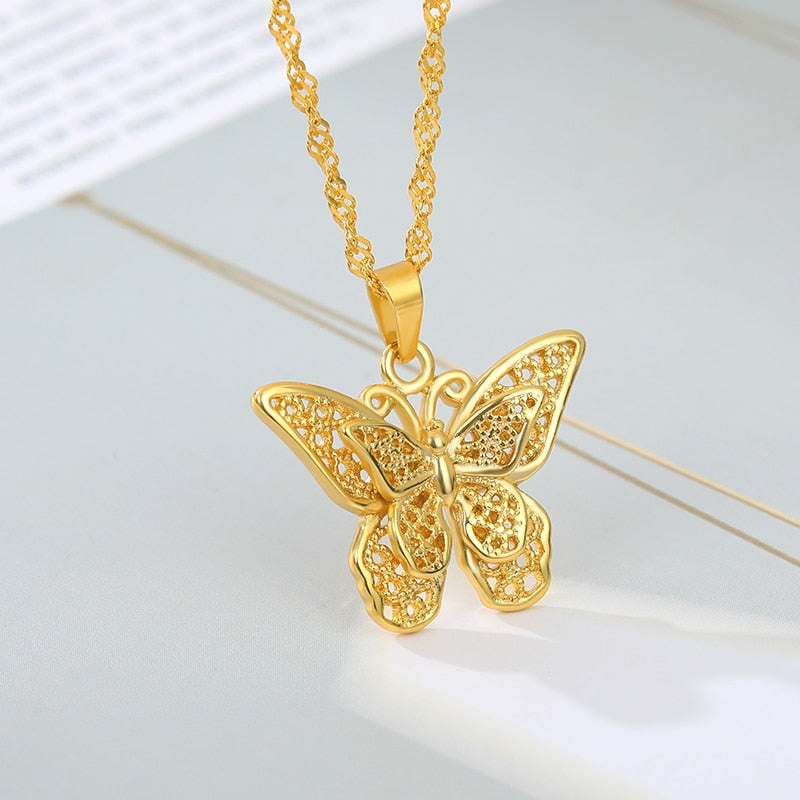 Vintage Schmetterling Halskette Für Frauen Edelstahl Klinge Schlange Ketten Ästhetischen Charme Halsband Frauen schmuck Geschenk Zu Mujer