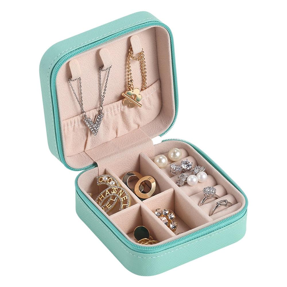 Boîte à bijoux en cuir stockage organisateur boucle d'oreille titulaire 2021 - Image #4