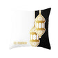 Housse de coussin coton 45x45cm Décoration Ramadan 2024 pour la maison Ramadan Mubarak, Eid Mubarak