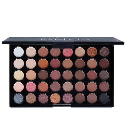 POPFEEL-Palette de fards à barrage 40 couleurs, longue durée, maquillage facile, brun, rose