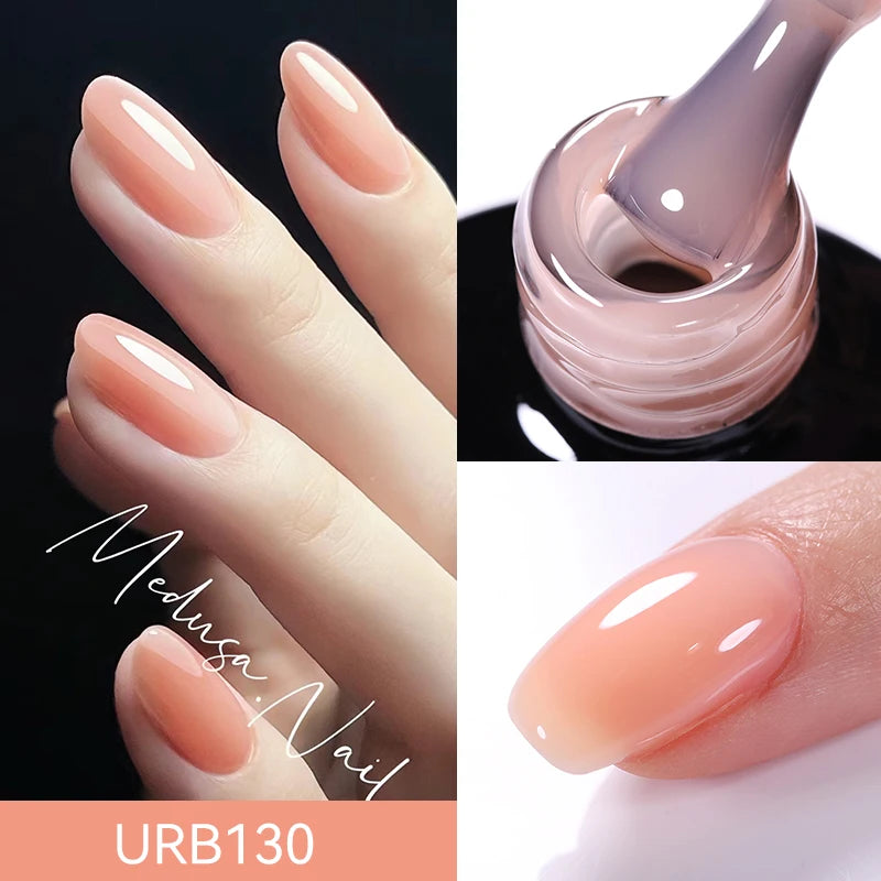 UR SUGAR-Gel de base en caoutchouc cristal nude, vernis à ongles UV LED, document naturel, semi-continu, trempage, 7ml