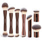 MAANGE-Pinceaux de maquillage à double tête, brosse pour fond de teint, poudre, correcteur, blush, bronzant, cheveux en fibre douce, outils de beauté cosmétiques