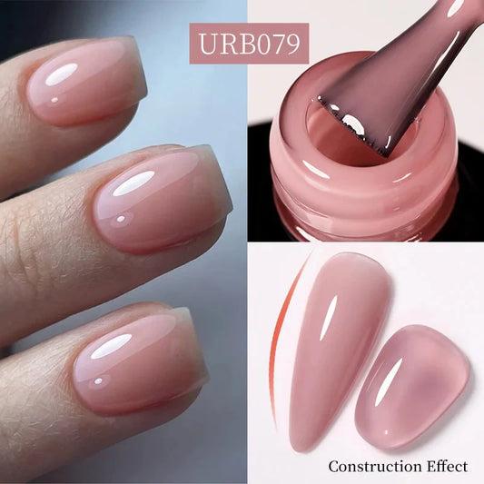 UR SUGAR-Gel de base en caoutchouc cristal nude, vernis à ongles UV LED, document naturel, semi-continu, trempage, 7ml