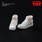 1/6 Scale White Sneakers Cricket Shoes Model Fit 12'' Male Female Soldier Removable Feet Action Figure Body Dolls