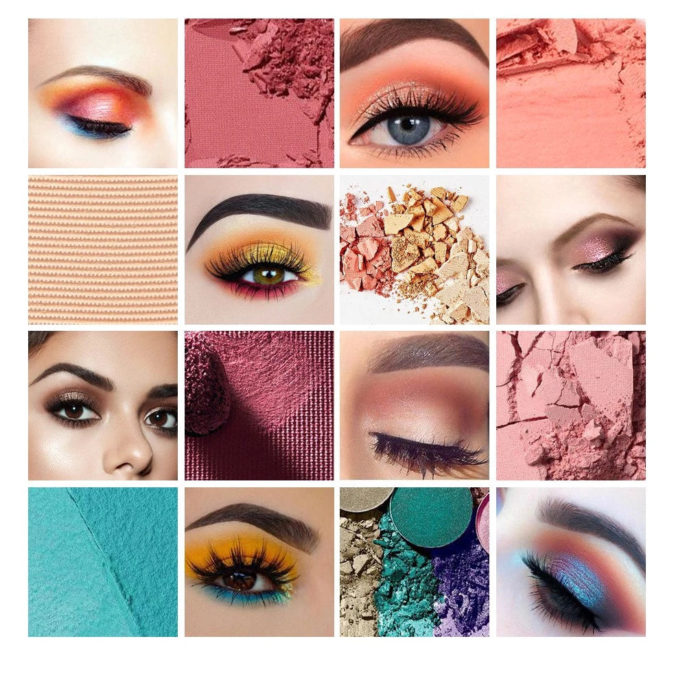 POPFEEL-Palette de fards à barrage 40 couleurs, longue durée, maquillage facile, brun, rose