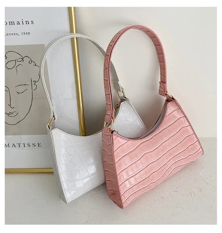 Fashion Exquisite Shopping Bag Retro Casual Women Totes Shoulder Bags Female Leather Solid Color Chain Handbag for Women 2023