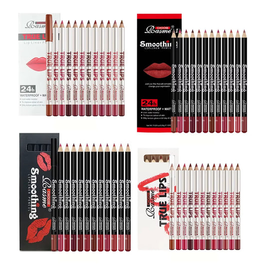 Ensemble de rouges à lèvres longue durée, 12 pièces, avec crayon professionnel et brillant à lèvres mat, cadeaux de saint-valentin pour femmes