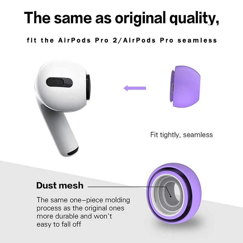 Embouts de remplacement en Silicone pour Apple AirPods Pro 2, oreillettes colorées