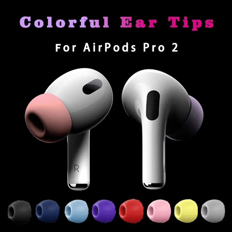 Embouts de remplacement en Silicone pour Apple AirPods Pro 2, oreillettes colorées