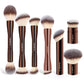 MAANGE-Pinceaux de maquillage à double tête, brosse pour fond de teint, poudre, correcteur, blush, bronzant, cheveux en fibre douce, outils de beauté cosmétiques