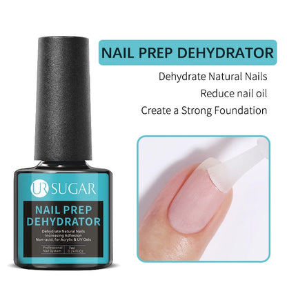 UR SUGAR-Gel de base en caoutchouc cristal nude, vernis à ongles UV LED, document naturel, semi-continu, trempage, 7ml