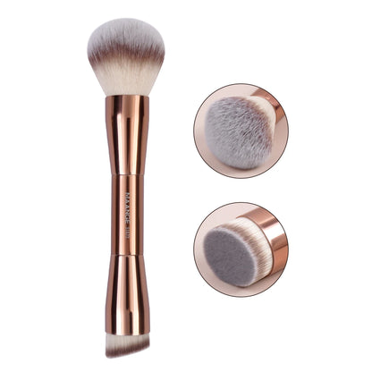 MAANGE-Pinceaux de maquillage à double tête, brosse pour fond de teint, poudre, correcteur, blush, bronzant, cheveux en fibre douce, outils de beauté cosmétiques