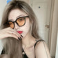 Vintage Square Frame Sunglasses Unisex Retro Black Transparent Frame Blue Red Lens Outdoor Sports Sunglasses Women Men Eyewear