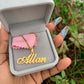 Necklace for Women Men Cursive Plate Personalized Name Pendant