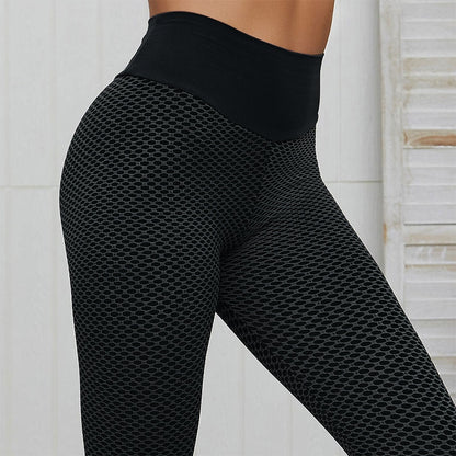 Leggings de Fitness sans couture pour femmes, taille haute en élastique, longueur cheville