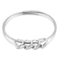 Personalized Engraved Name Heart Charm Bracelets for Women Customized Stainless Steel Bangles Mothers Day Gifts for Family