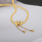 Vintage Schmetterling Halskette Für Frauen Edelstahl Klinge Schlange Ketten Ästhetischen Charme Halsband Frauen schmuck Geschenk Zu Mujer