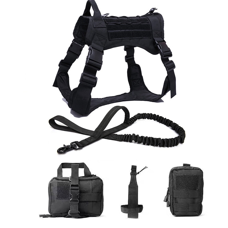 Tactical Dog Harness Pet Training Vest Dog Harness And Leash Set For Small Medium Big Dogs